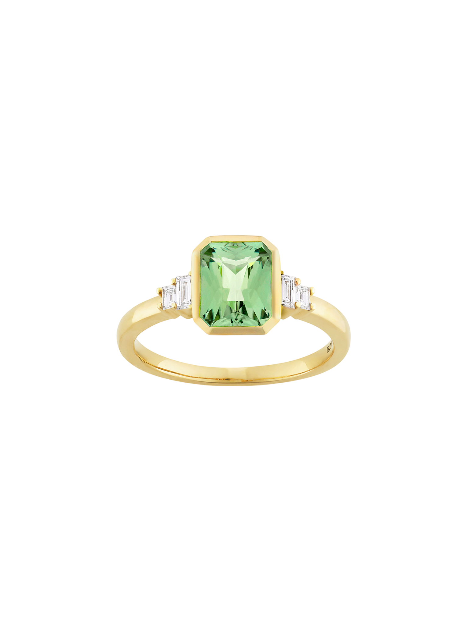 Mila green tourmaline & diamond ring